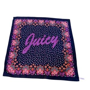 Juicy Couture Purple and Pink Floral Scarf
